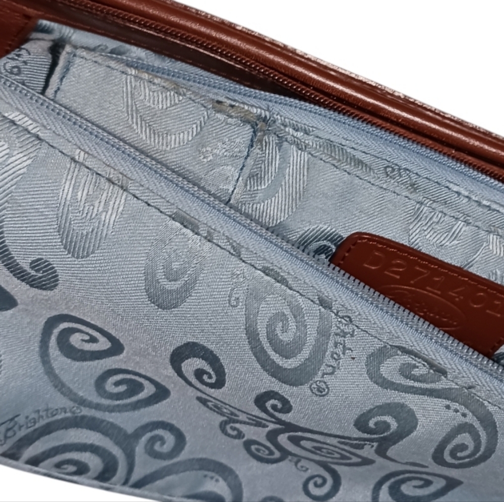 Brighton Anabella Croc Embossed Leather Shoulder Bag Retired - Picture 15 of 16